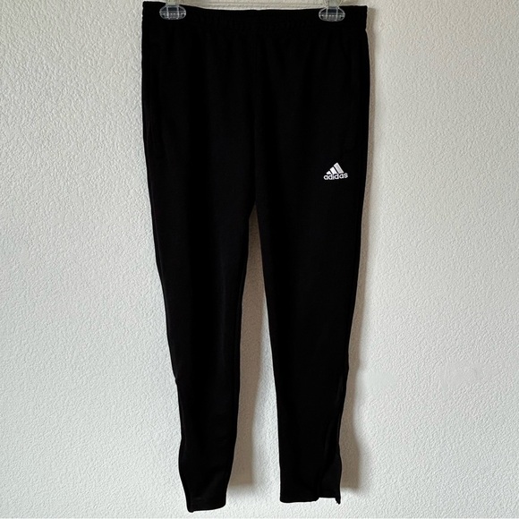 Adidas Black Track, Running, workout Pants with Zipper Legs - Picture 1 of 9